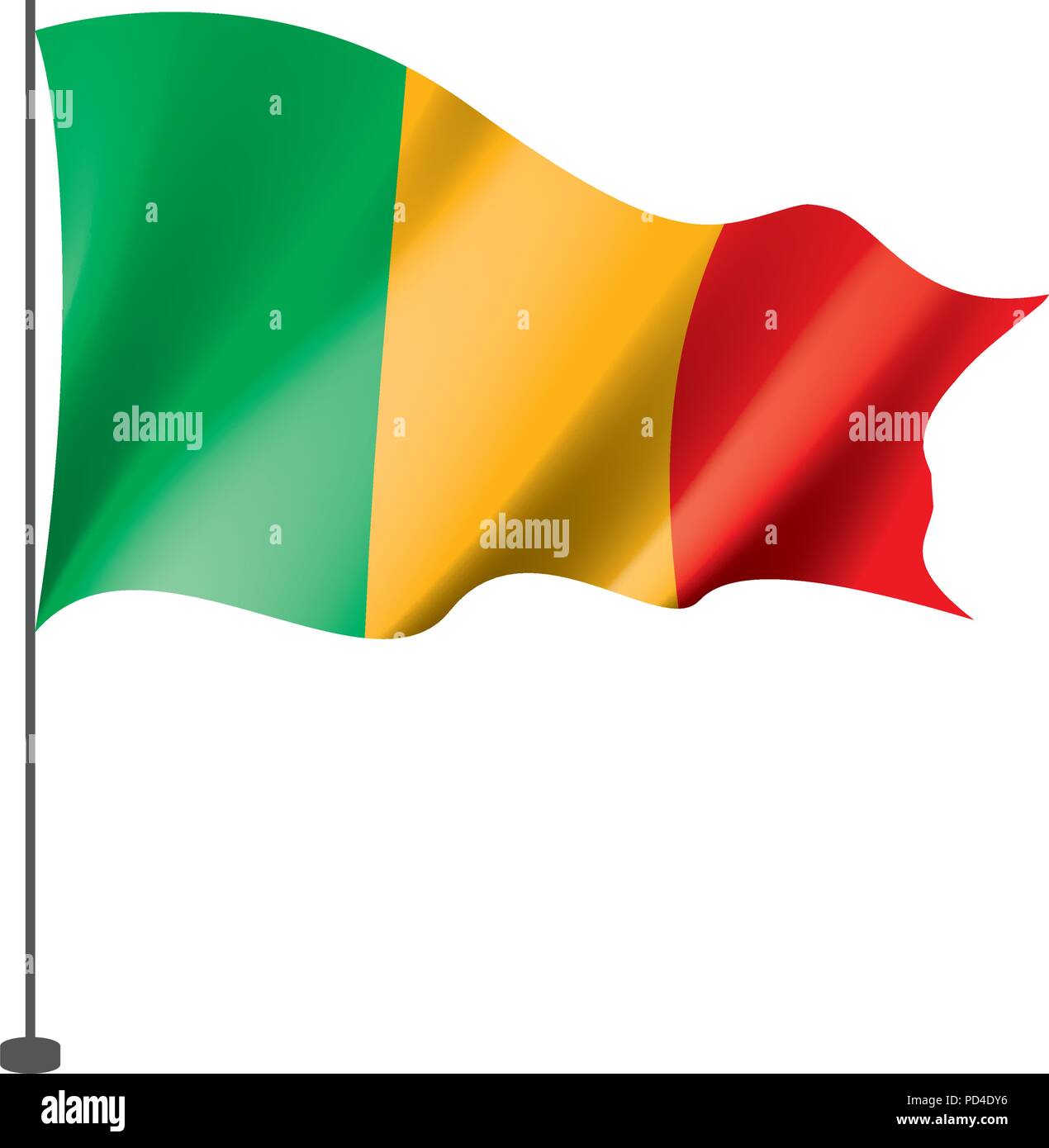 Mali drapeau. Vector Illustration de Vecteur