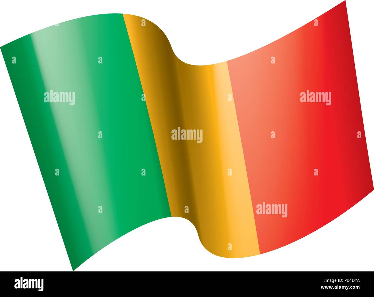 Mali drapeau. Vector Illustration de Vecteur