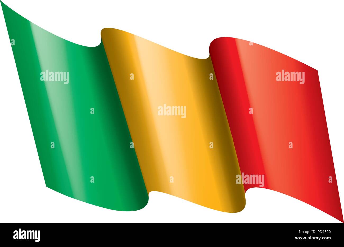 Mali drapeau. Vector Illustration de Vecteur