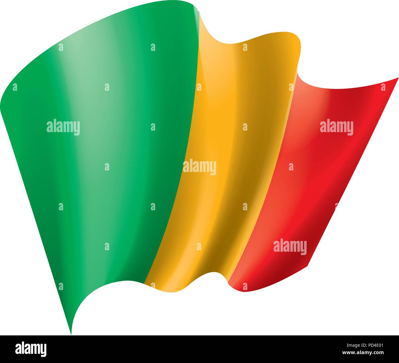 Mali drapeau. Vector Illustration de Vecteur
