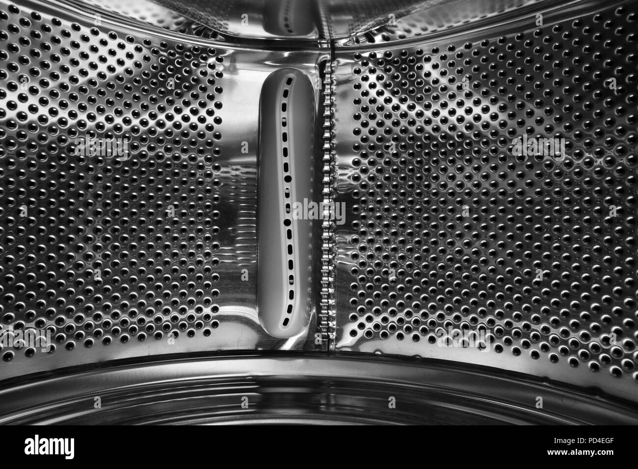 À l'intérieur d'un tambour de machine à washimg Banque D'Images
