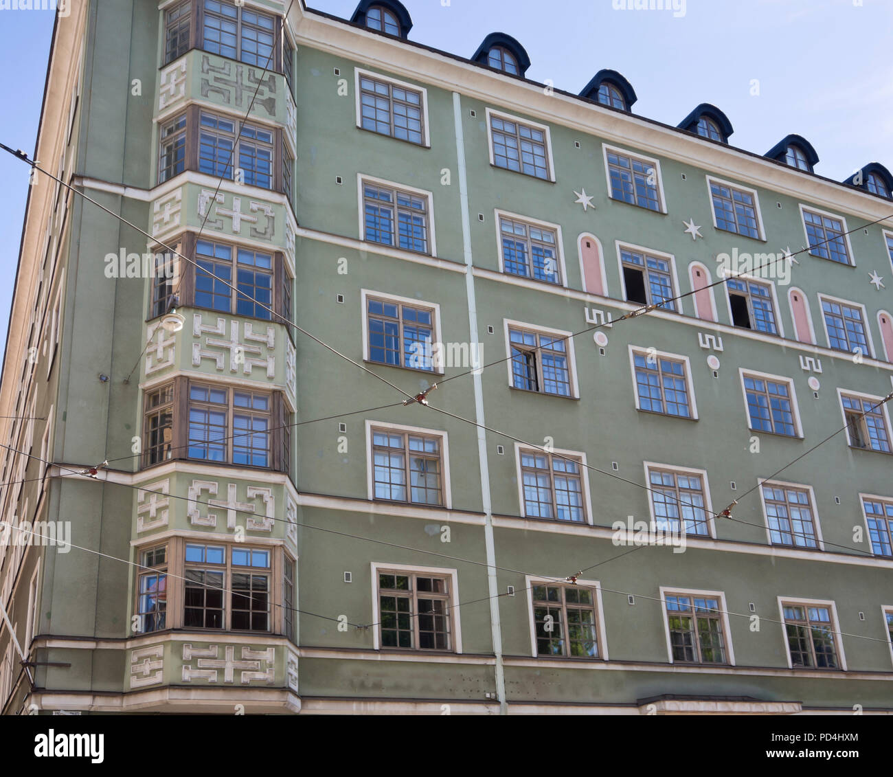 L'architecture, en particulier en début de siècle bâtiments Art Nouveau sont importants dans de nombreuses régions de la capitale finlandaise Helsinki Banque D'Images