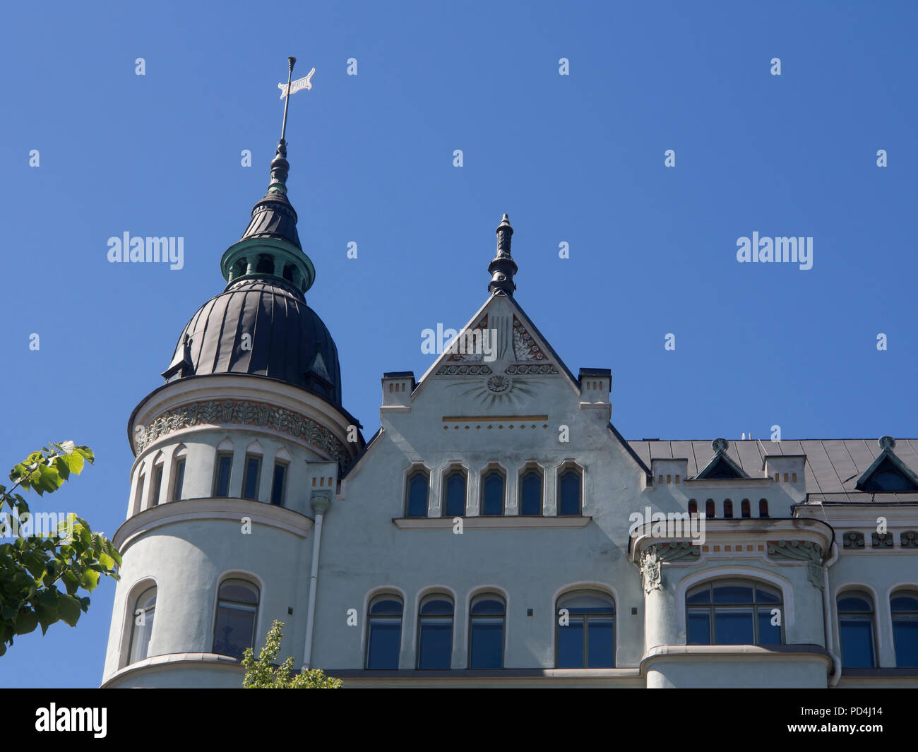 L'architecture, en particulier en début de siècle bâtiments Art Nouveau sont importants dans de nombreuses régions de la capitale finlandaise Helsinki Banque D'Images