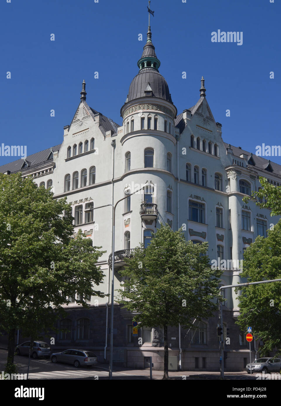 L'architecture, en particulier en début de siècle bâtiments Art Nouveau sont importants dans de nombreuses régions de la capitale finlandaise Helsinki Banque D'Images