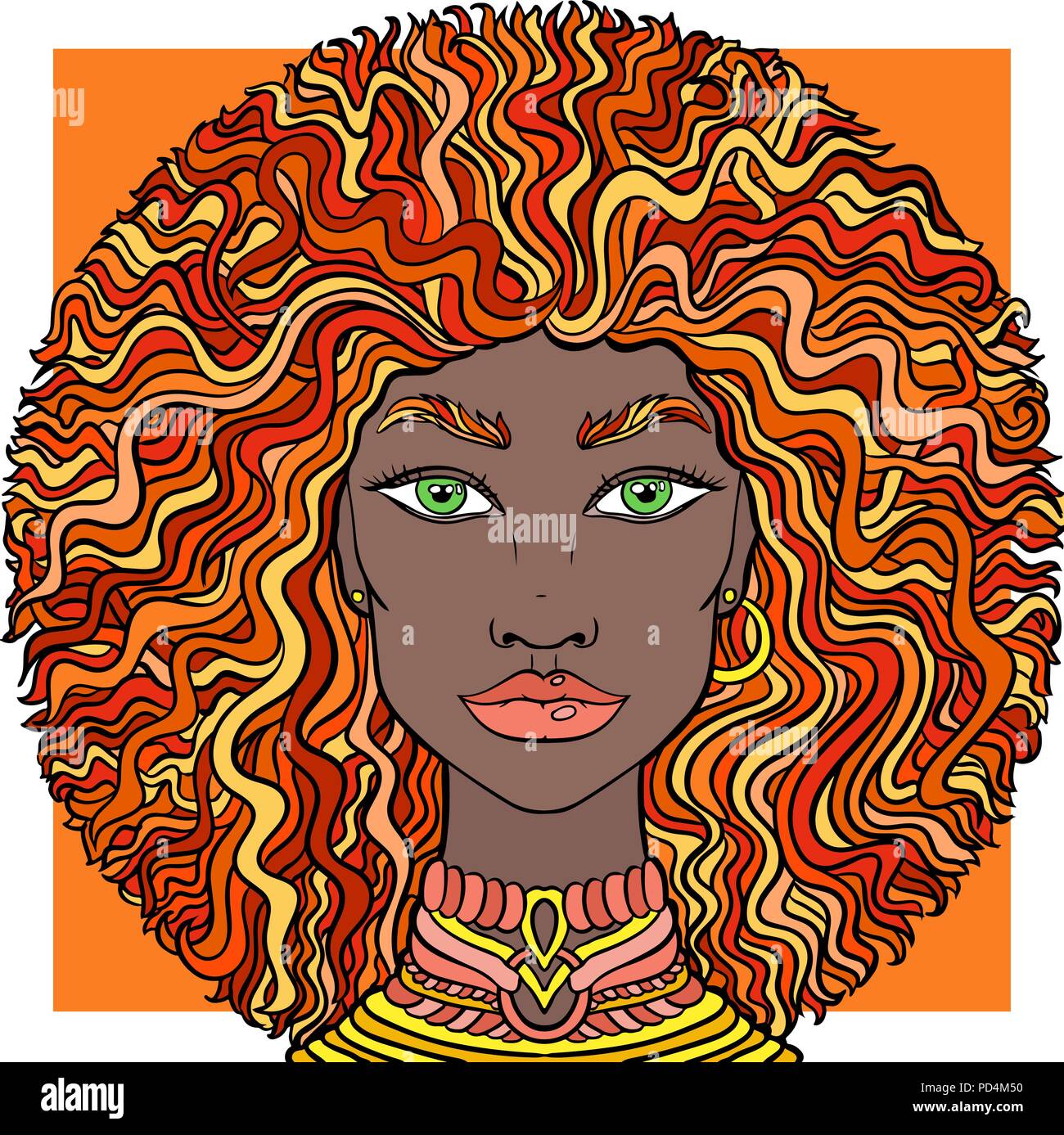 Hand drawn doodle visage de filles. Les belles femmes. Vector illustration. Illustration de Vecteur