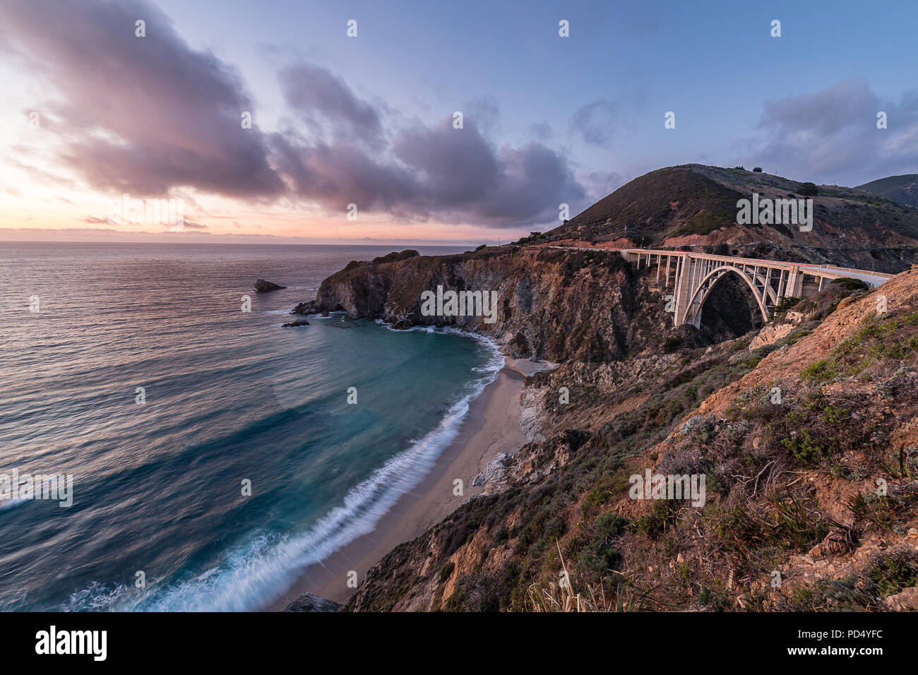 Et Big Sur la côte de Californie Banque D'Images