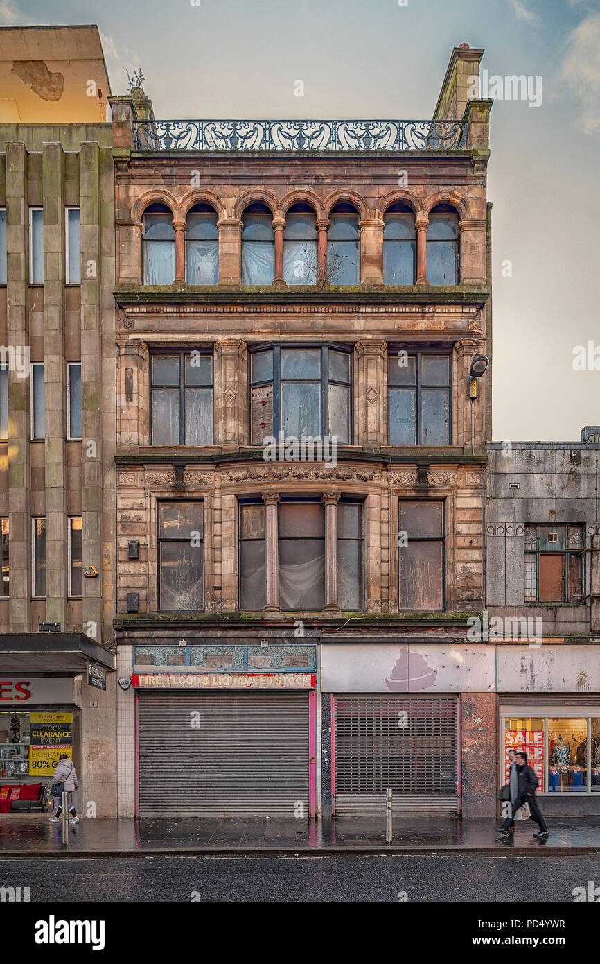 GLASGOW ECOSSE - Février 11, 2014 : scène de rue de Glasgow en Ecosse. Glasgow est la plus grande ville d'Écosse et la troisième plus grande en Grande-Bretagne. Banque D'Images