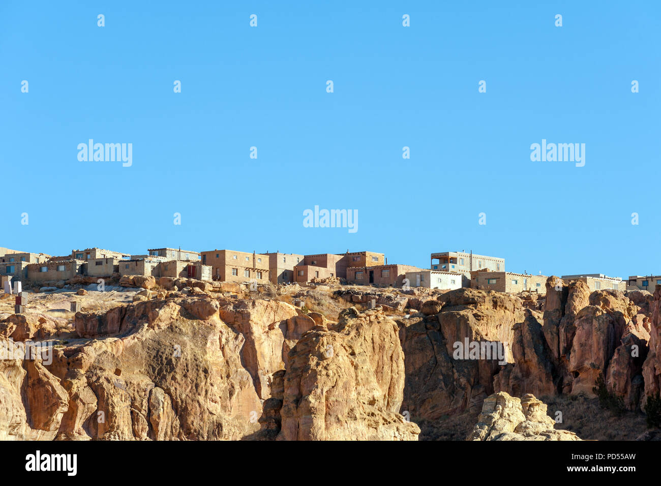 Acoma Pueblo (Sky City), réserve amérindienne au sommet de mesa près d'Albuquerque, Nouveau-Mexique, États-Unis Banque D'Images