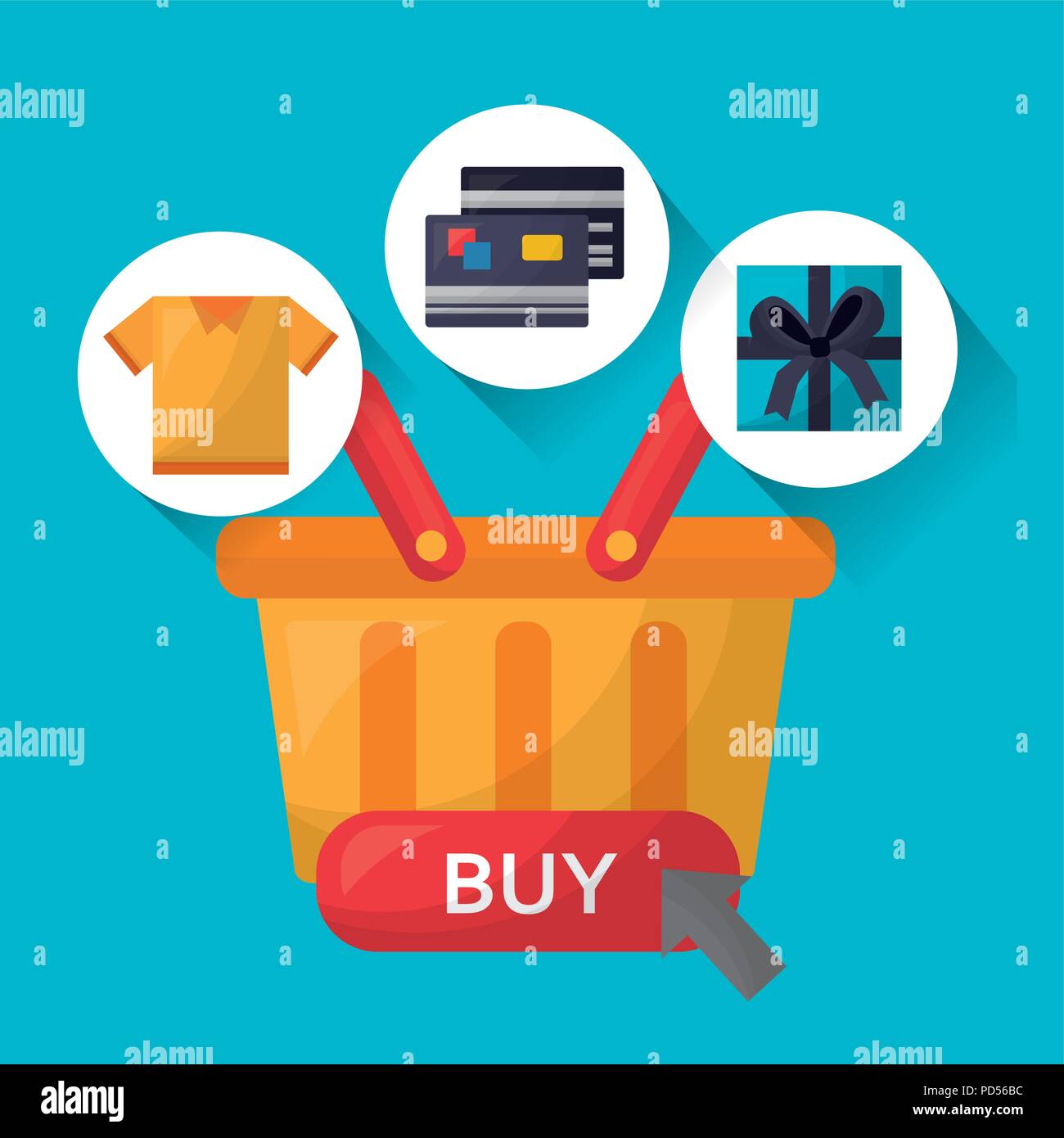 Carte de shopping en ligne Illustration de Vecteur