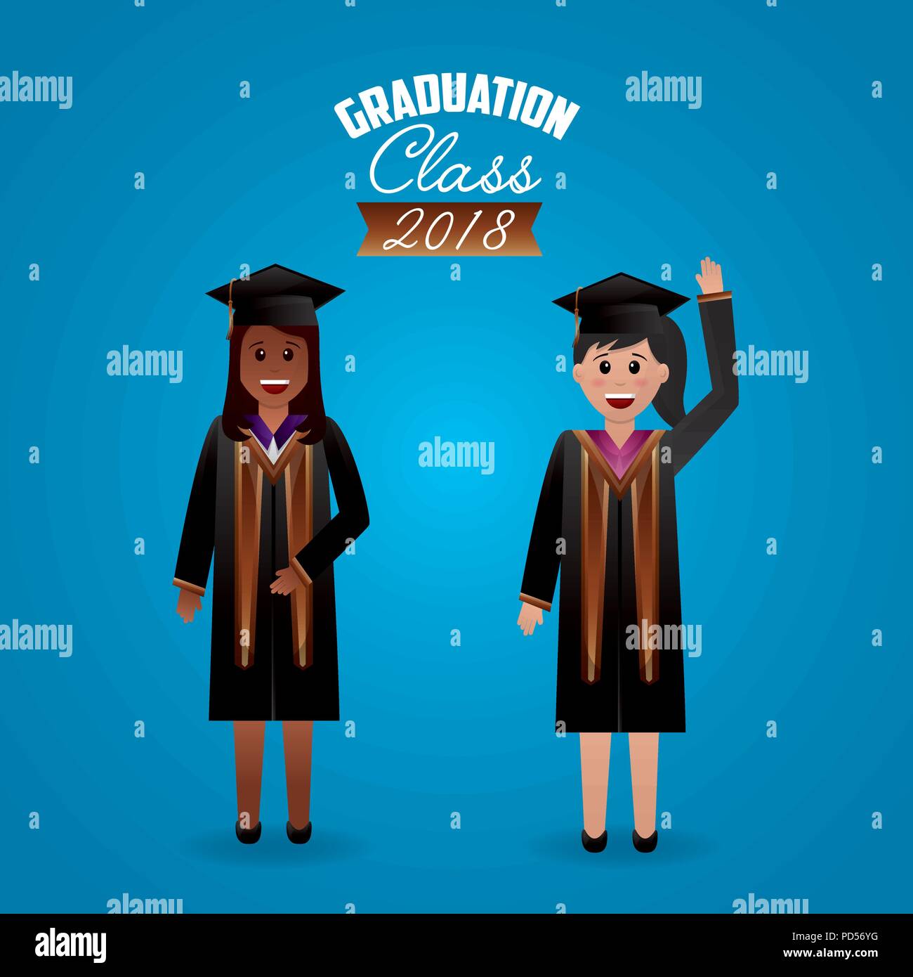 Carte de félicitations l'obtention du diplôme Illustration de Vecteur