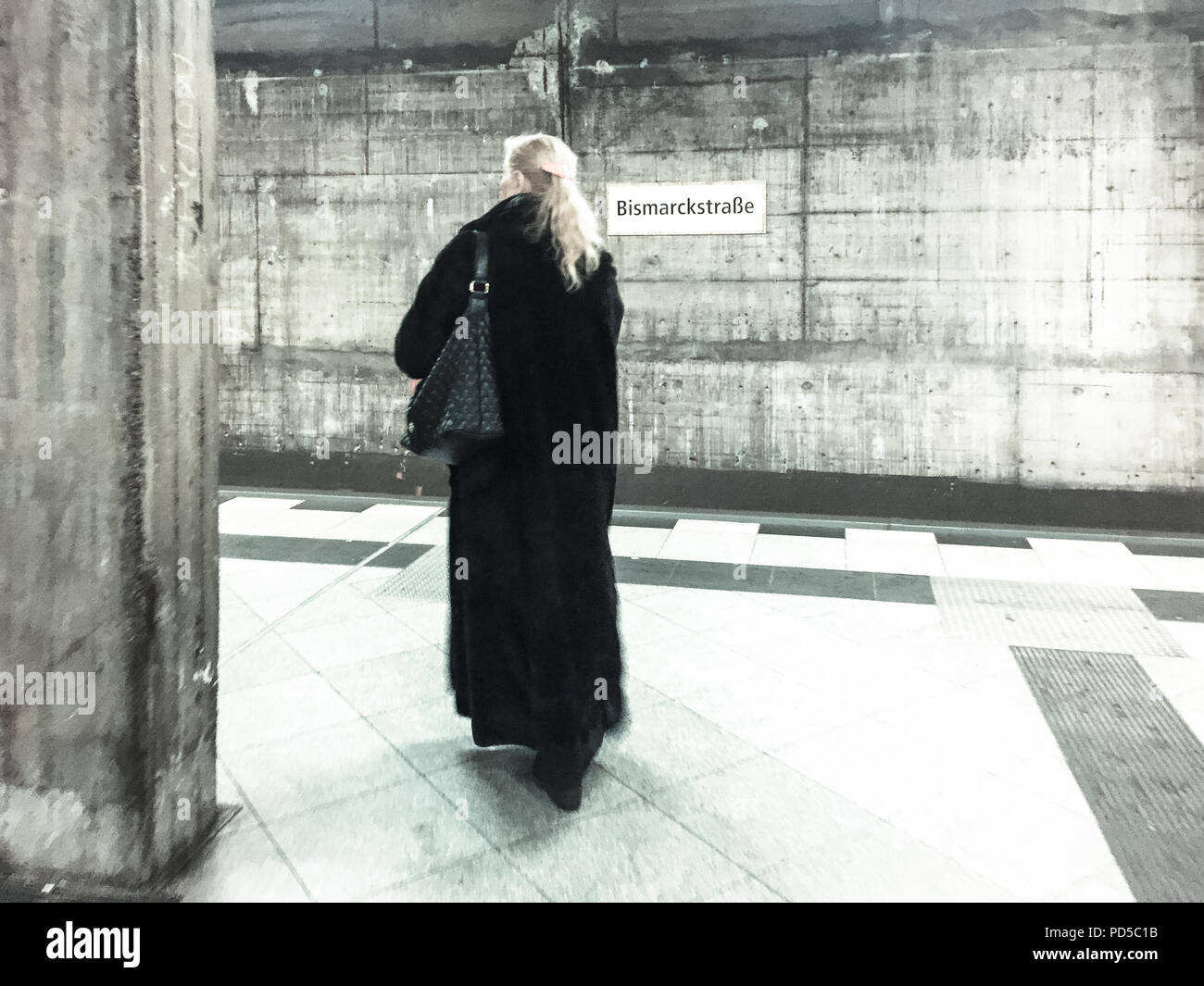 Berlin Bismarckstr. U-Bahn Banque D'Images