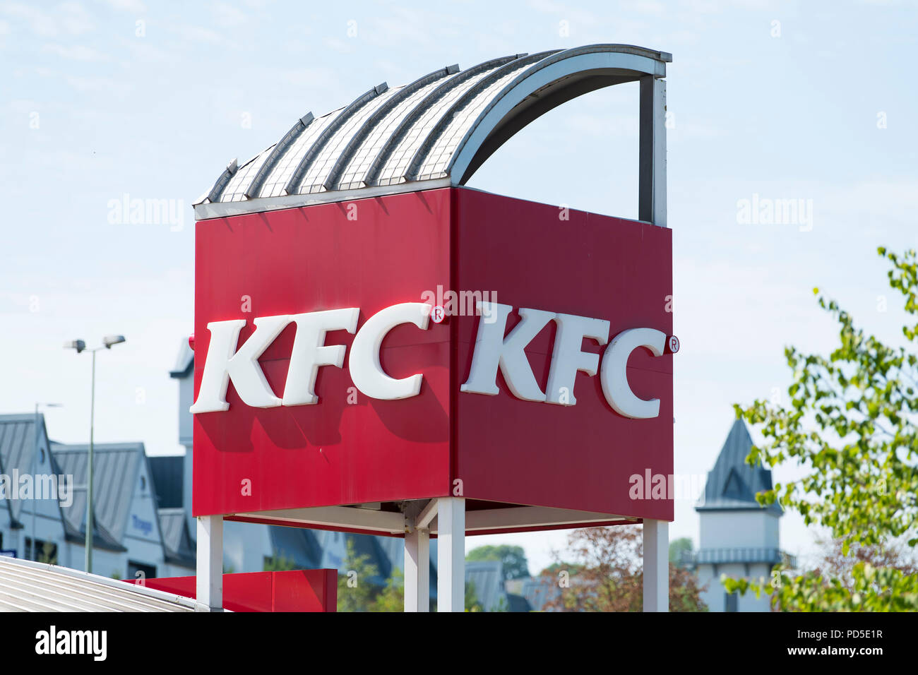 KFC Kentucky Fried chick à emporter restaurant sign logo. Banque D'Images