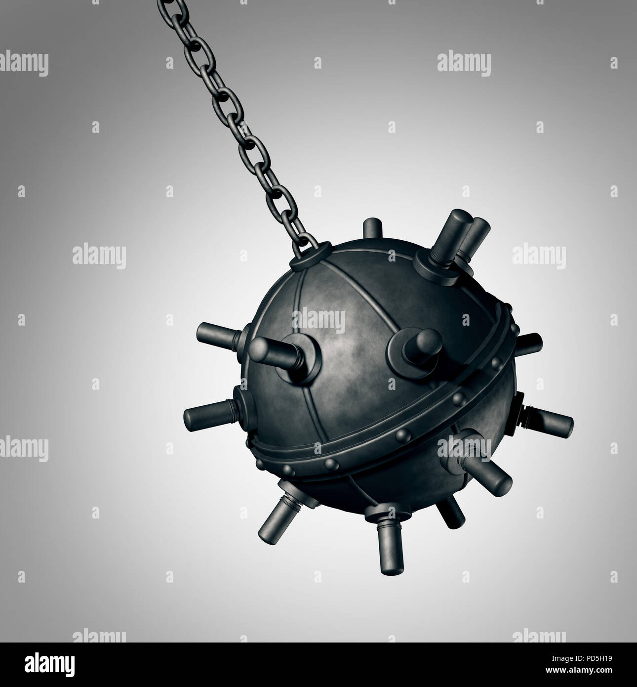 Wrecking Ball mine explosive concept comme un dangereux démolir bombe comme  un concept d'objet 3D render Photo Stock - Alamy