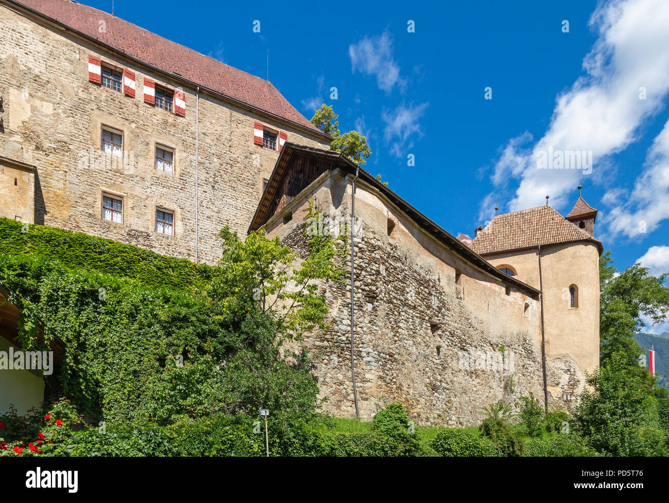 Château de Schenna près de Meran, le Tyrol du Sud Banque D'Images