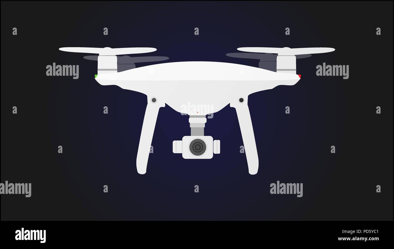 Drone avec vecteur caméra drone UAV .copter. Photo et vidéo icône drone drone copter .vecteur battant avec appareil photo numérique.Véhicule aérien avec une haute résolution appareil photo numérique. Illustration de Vecteur