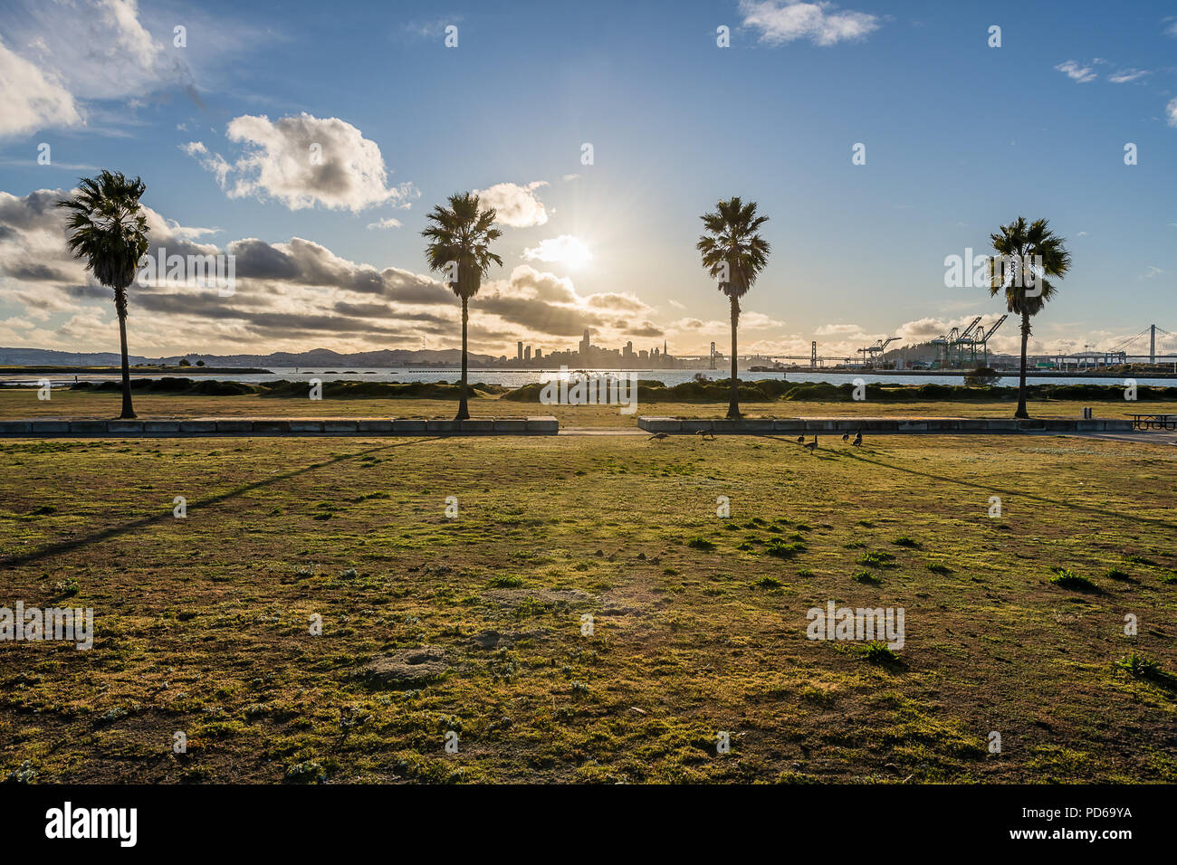 Parc Littoral Port moyen Banque D'Images