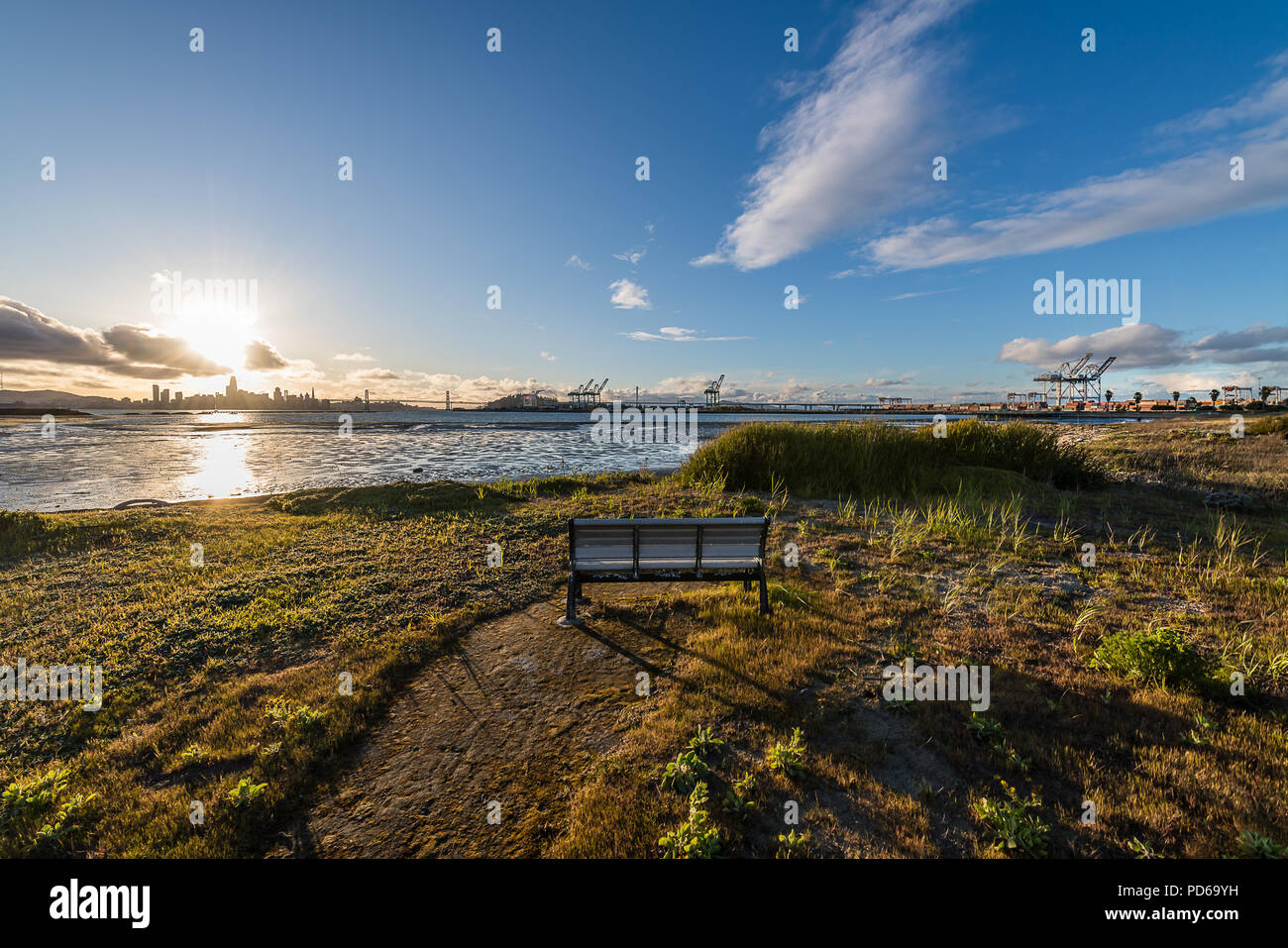 Parc Littoral Port moyen Banque D'Images