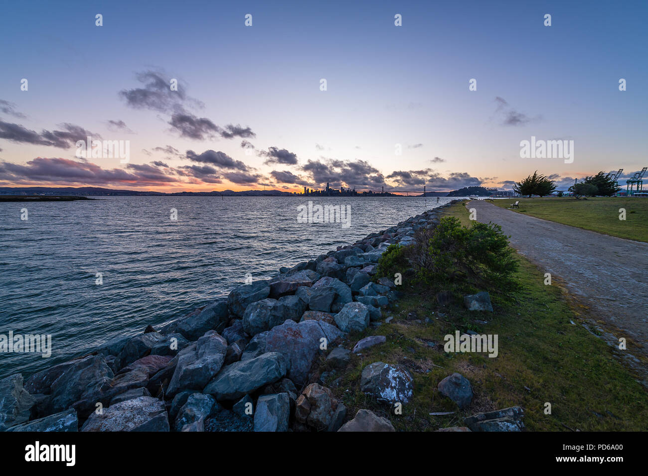 Parc Littoral Port moyen Banque D'Images