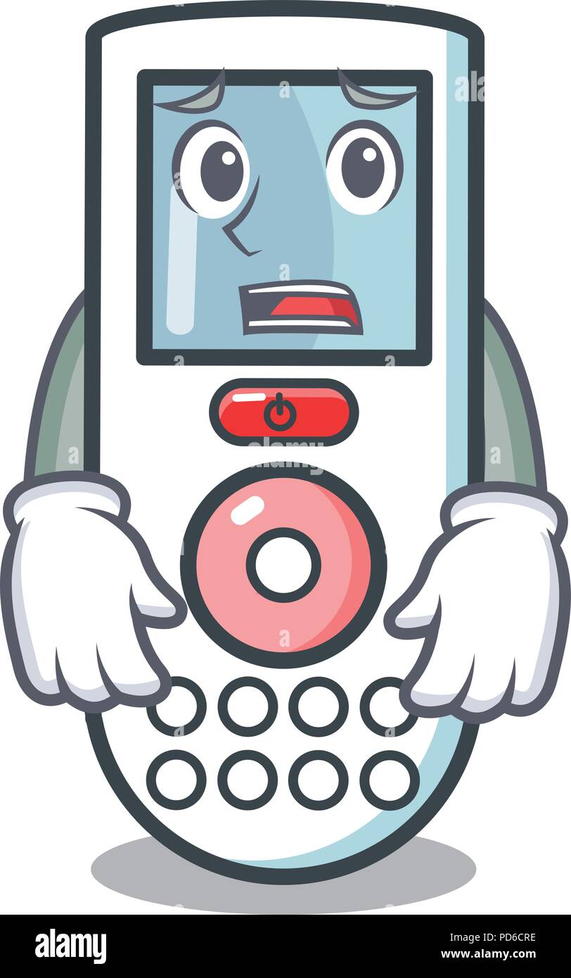 Peur télécommande mascot cartoon Illustration de Vecteur