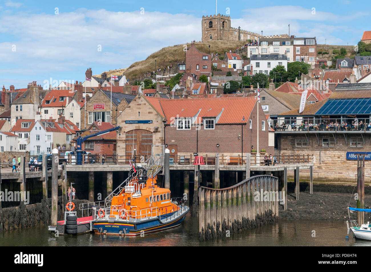 Whitby. Yorkshire du Nord. Abbey. Banque D'Images