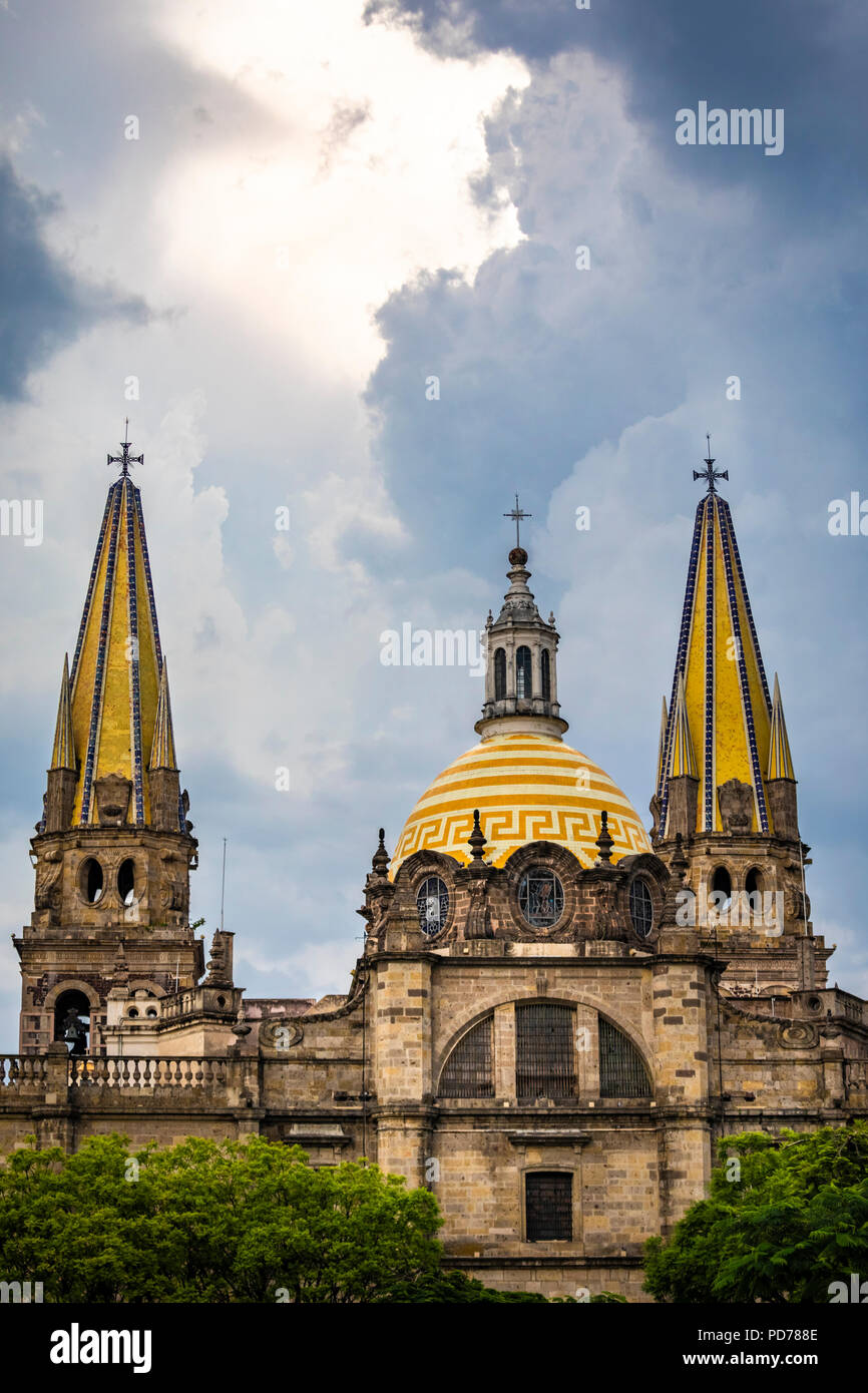Cathédrale de Guadalajara, Jalisco, Mexique. Banque D'Images