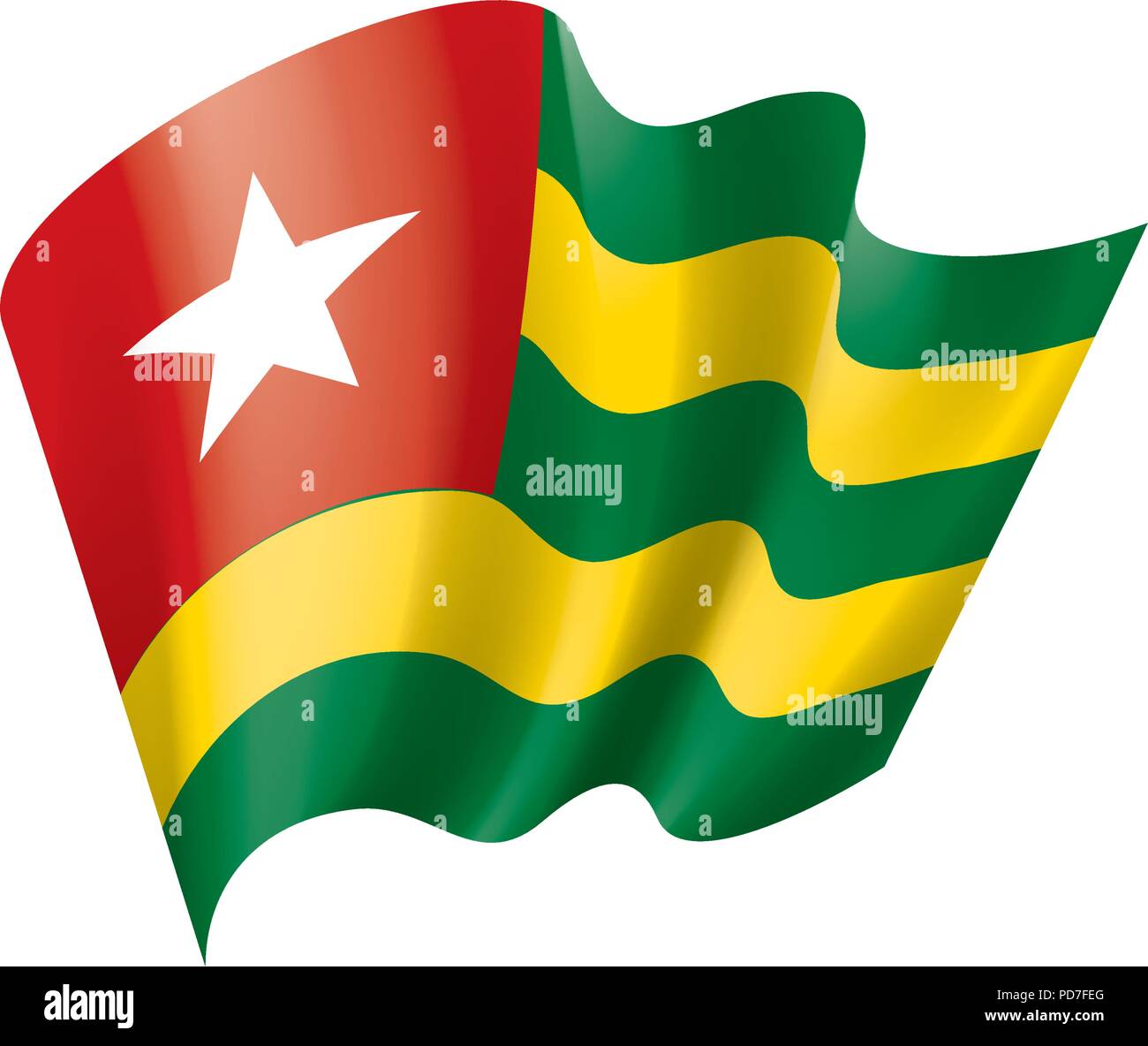 Drapeau togo, vector illustration Illustration de Vecteur
