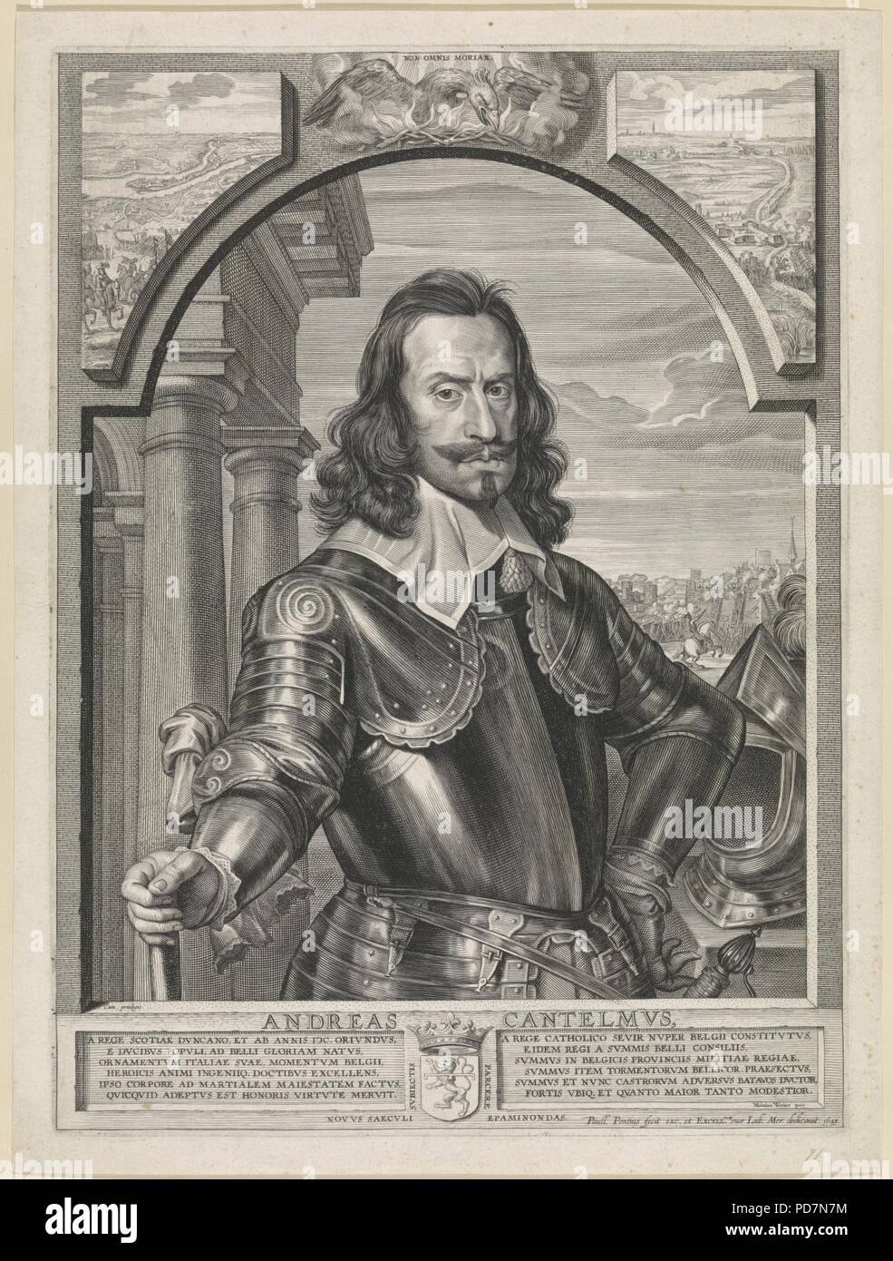 Andreas Cantelmo par Paulus Pontius, 1643. Banque D'Images