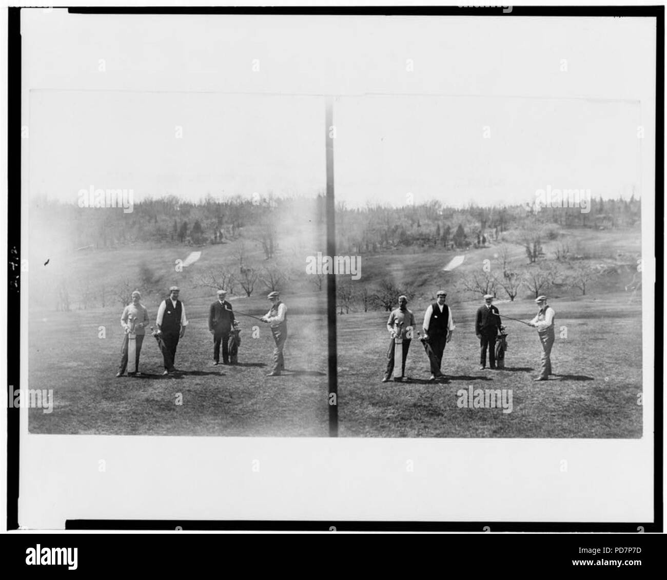 Andrew Carnegie et partie sur le fleuve Andrew golf links, Westchester Co., New York Banque D'Images