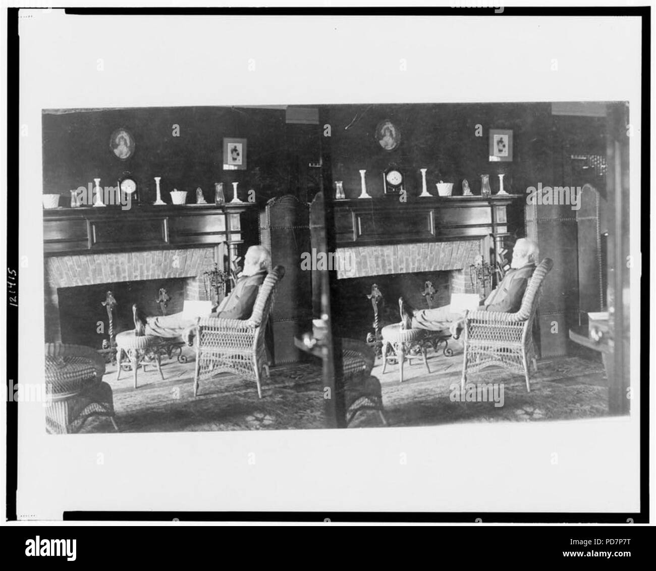 Andrew Carnegie dans son chalet, à proximité de golf le Golf Links, Westchester Co., N.Y. Banque D'Images