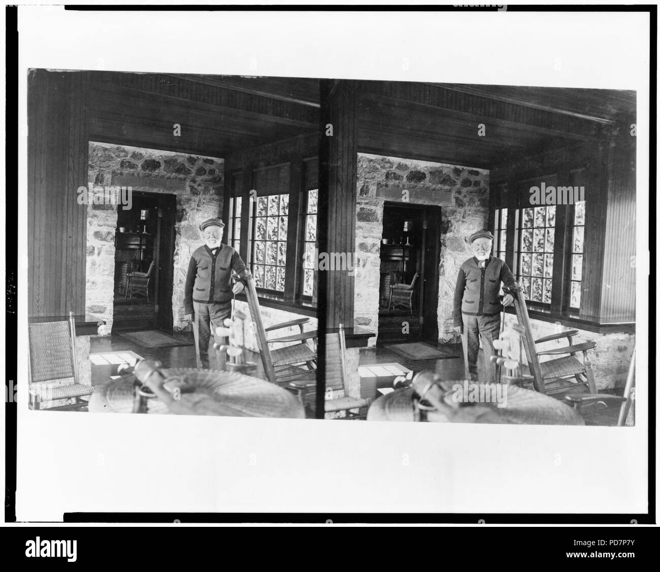 Andrew Carnegie dans son golf cottage, près de St Andrews Golf Links, Westchester Co., N.Y. Banque D'Images