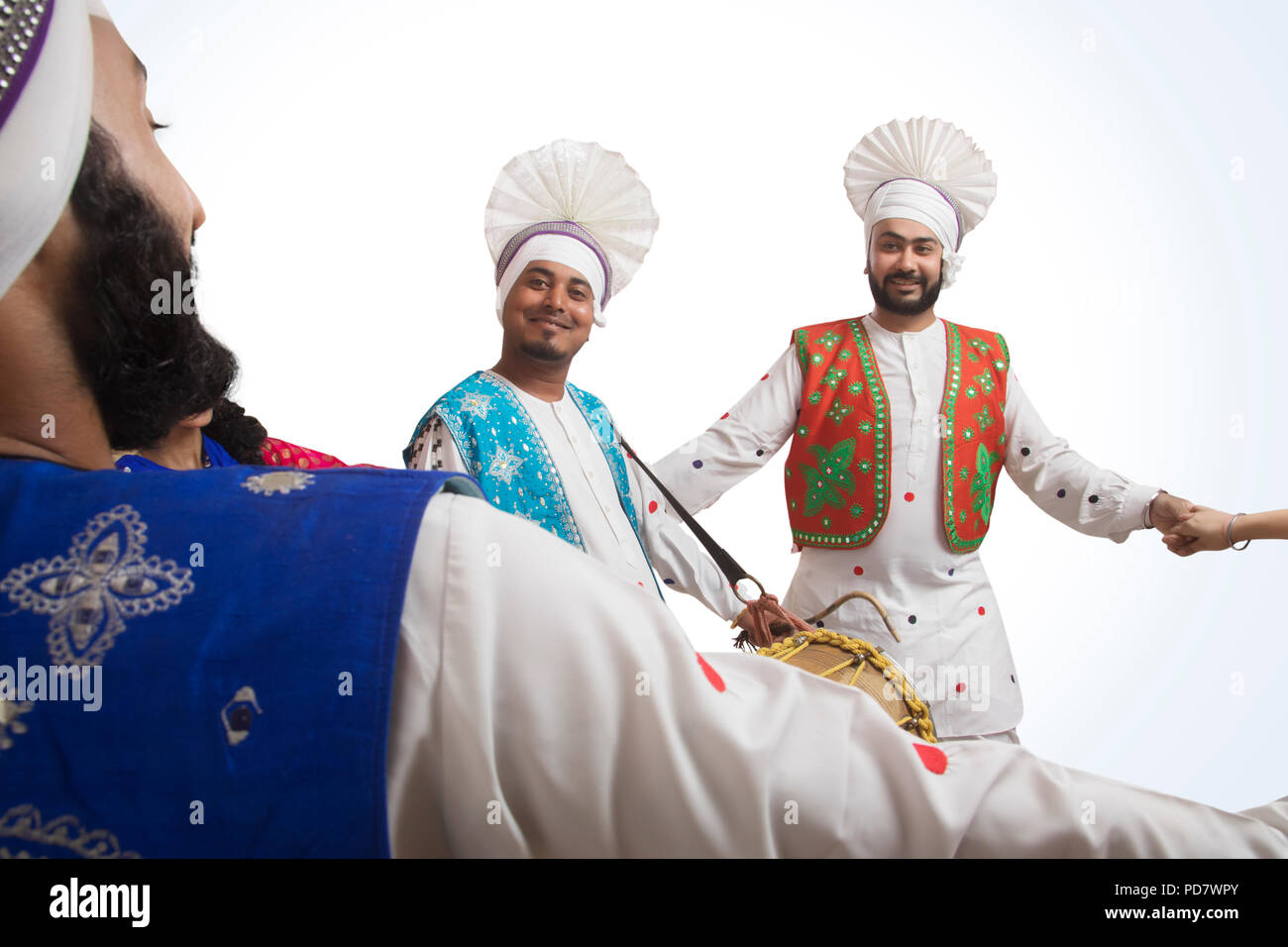 Portrait de danseurs de Bhangra Banque D'Images