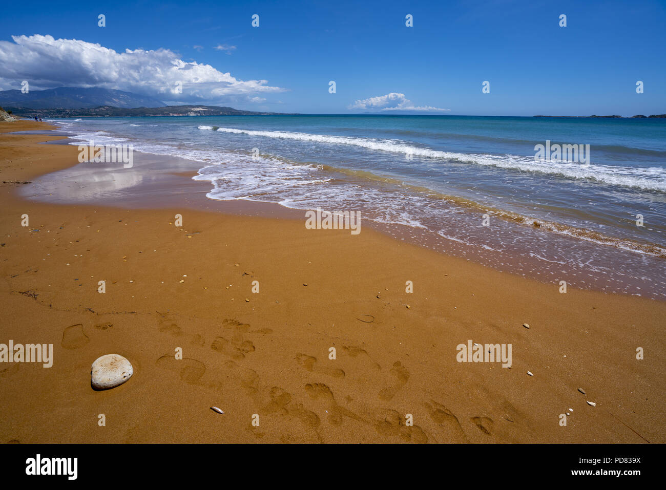 Xi Beach sur l'île de Céphalonie en Grèce Banque D'Images