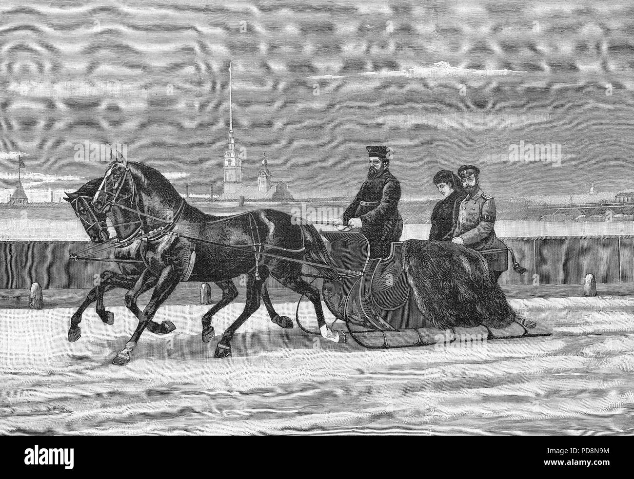 Le Tsar Nicolas II de Russie. 1868-1918. Le dernier empereur de Russie. Photographié ici avec son épouse l'impératrice Alexandra Banque D'Images