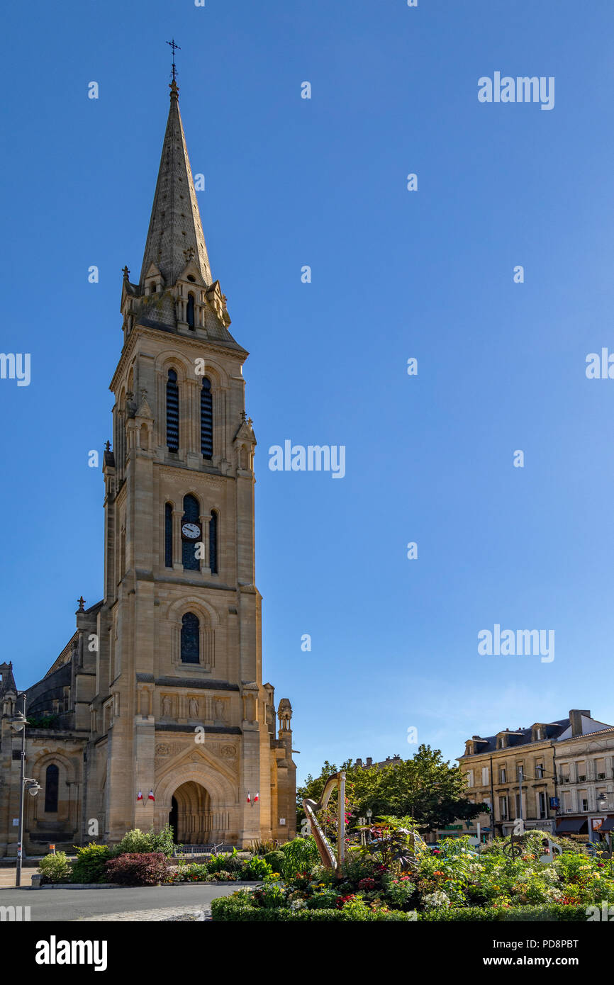 L'église de Notre-Dame de la ville de Bergerac dans le département du sud-ouest de la France. Banque D'Images