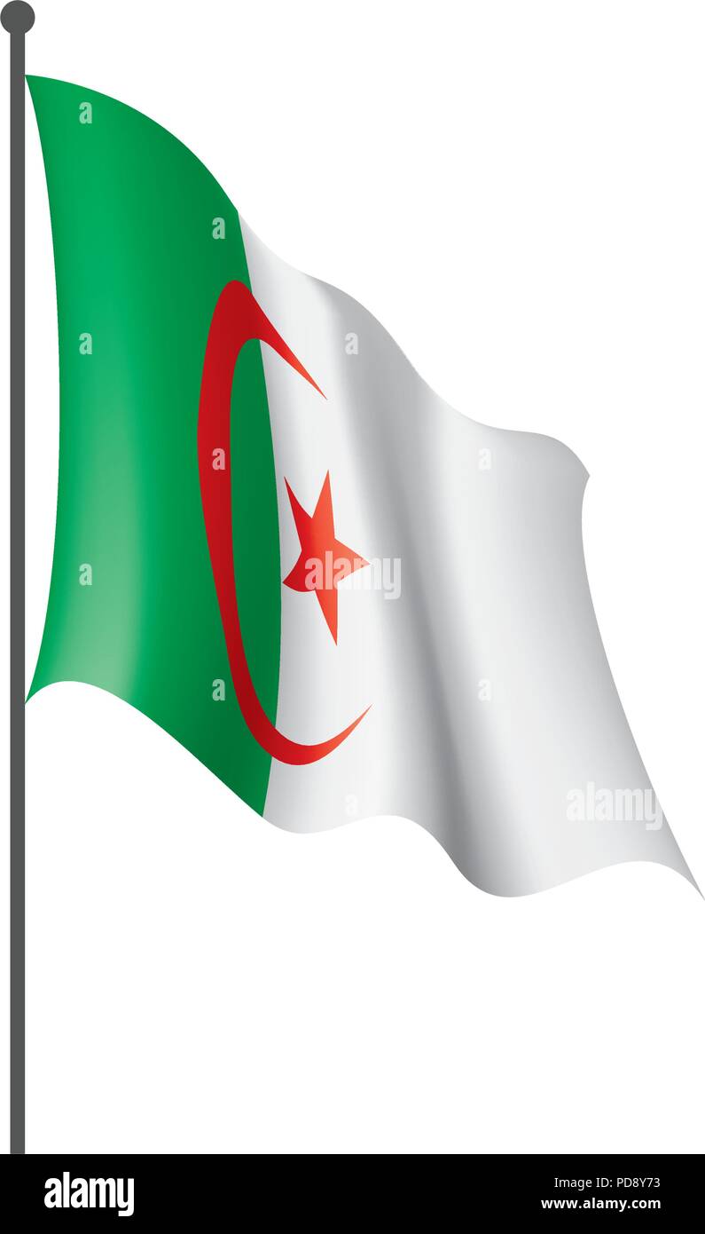 L'Algérie drapeau, vector illustration Illustration de Vecteur