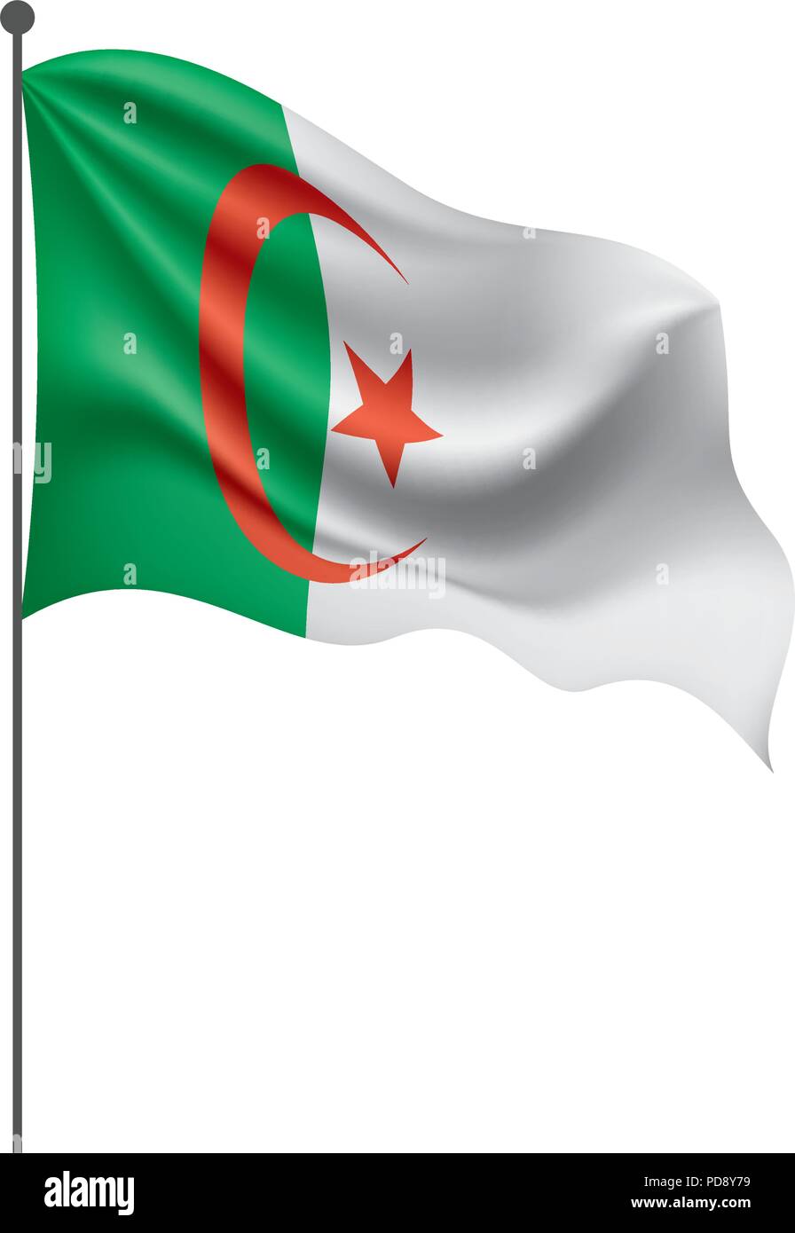L'Algérie drapeau, vector illustration Illustration de Vecteur
