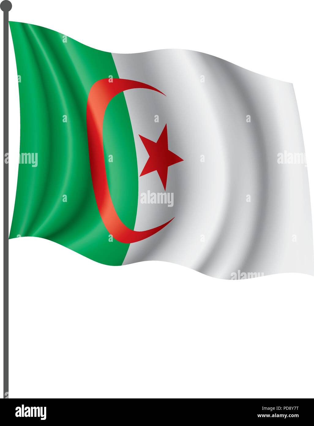 L'Algérie drapeau, vector illustration Illustration de Vecteur