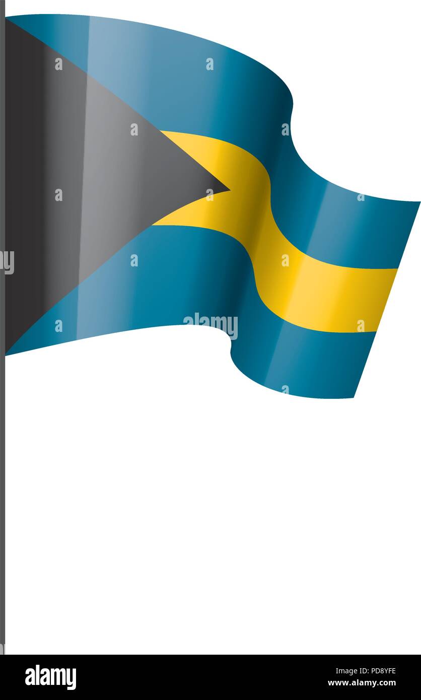 Bahamas drapeau, vector illustration Illustration de Vecteur