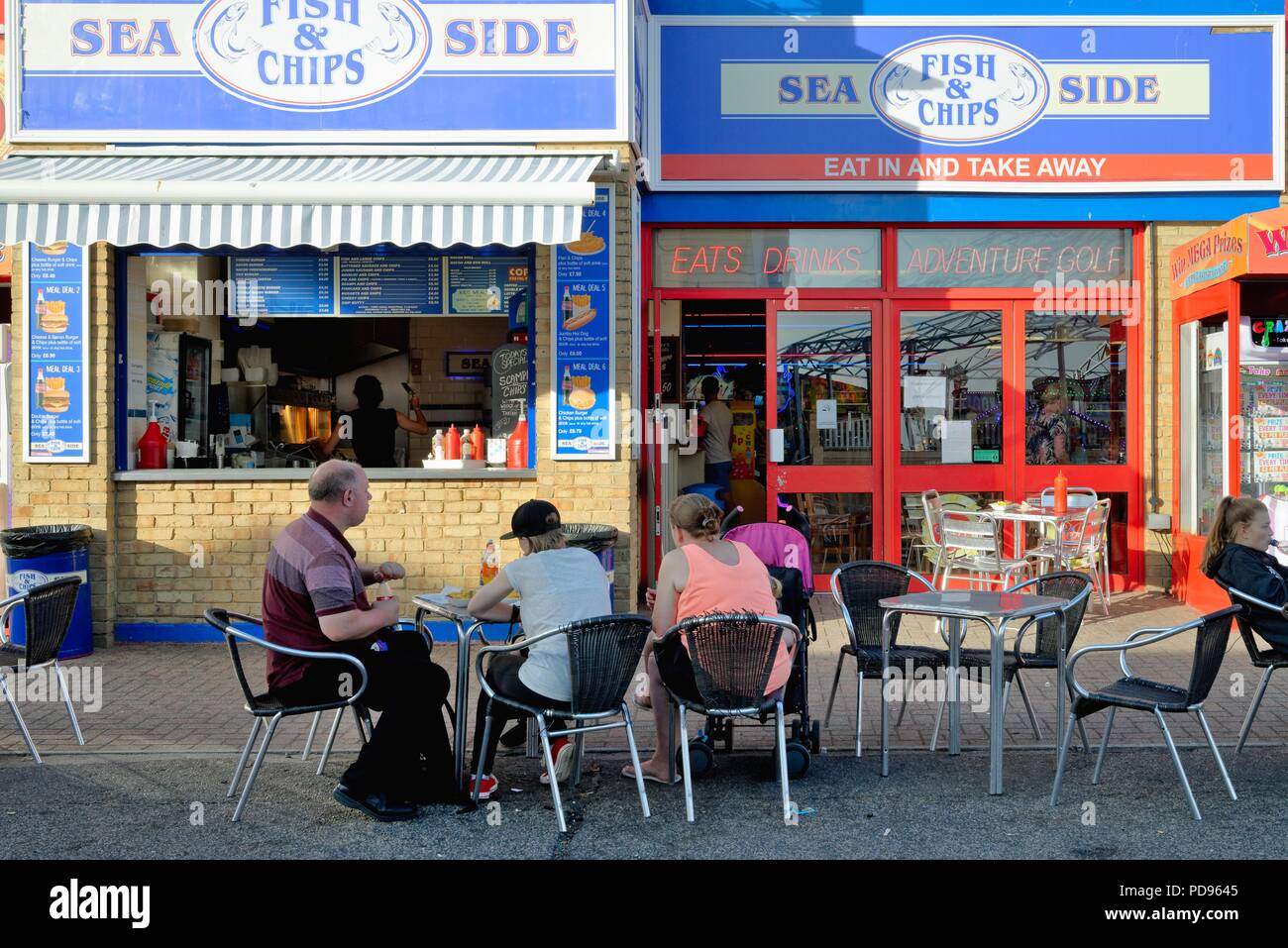 Front de mer poisson-frites au Southsea Portsmouth Hampshire England UK Banque D'Images