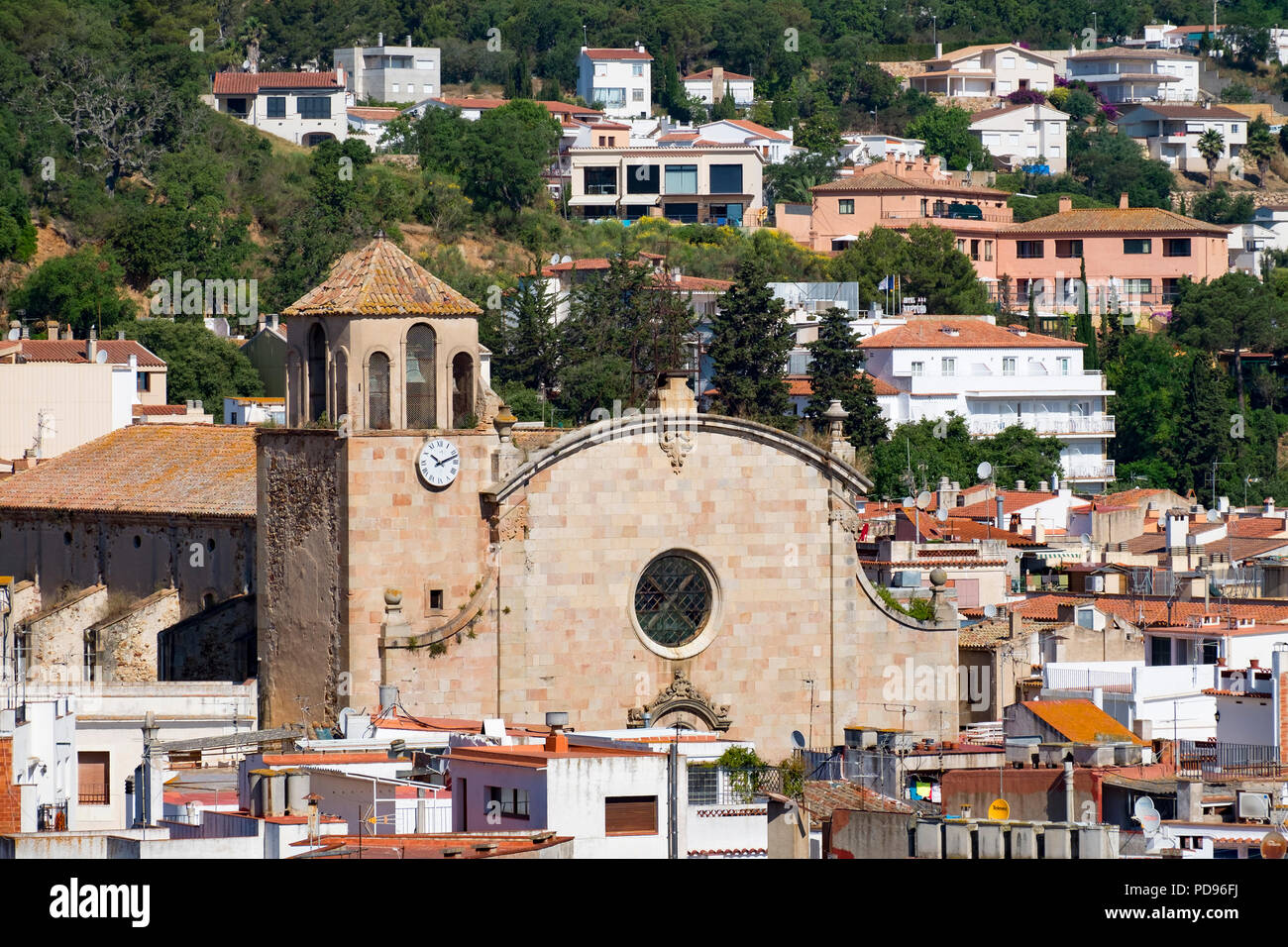 Quartier résidentiel de Tossa de Mar, Costa Brava, Catalogne, espagne. Banque D'Images