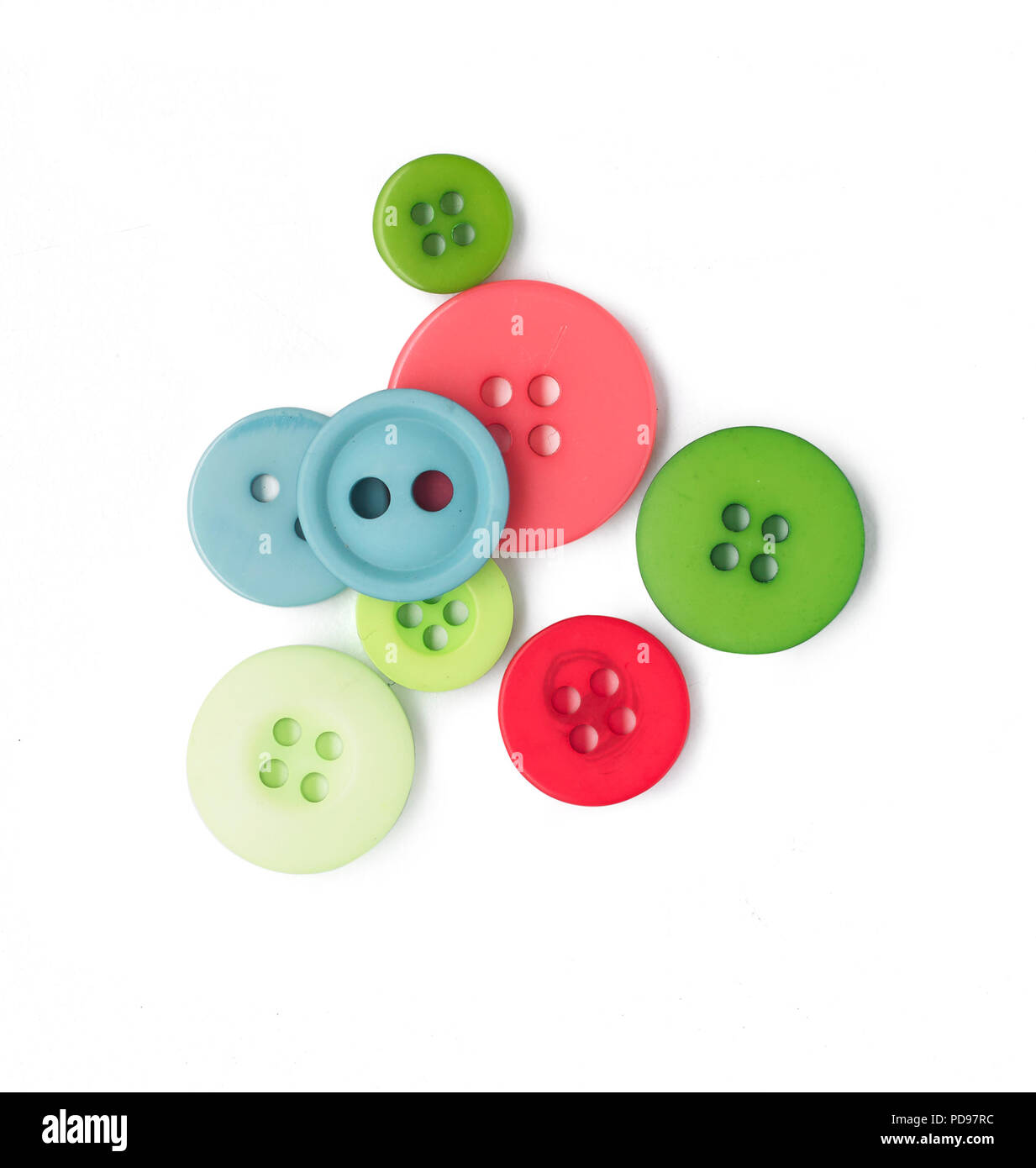 Dispersion des boutons colorés Banque D'Images