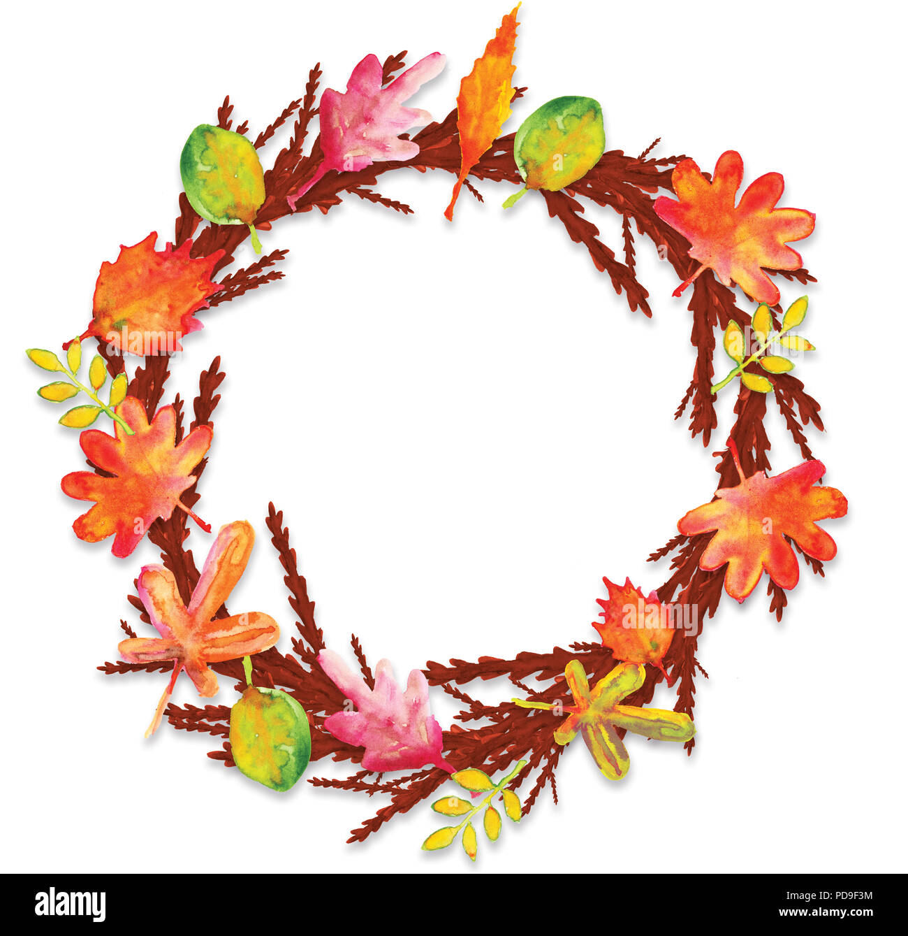 L Illustration A L Aquarelle De Branches Rameaux Et Feuilles Couronne Dans Des Couleurs Chaudes De L Automne Avec Place Pour Des Citations Au Milieu Avec Petite Ombre Photo Stock Alamy L Illustration A L Aquarelle De Branches Rameaux Et Feuilles Couronne Dans Des Couleurs Chaudes De L Automne Avec Place Pour Des Citations Au Milieu Avec Petite Ombre Photo Stock Alamy