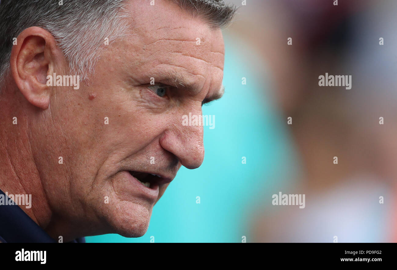 Les Blackburn Rovers Manager Tony Mowbray au cours d'un match amical de pré-saison à Ewood Park, Blackburn. Banque D'Images