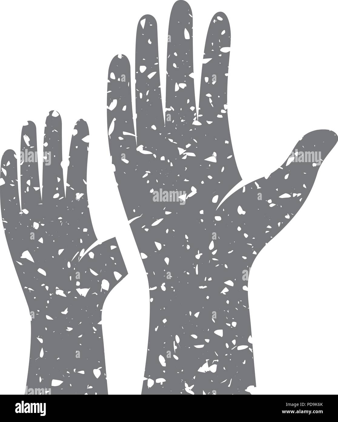 L'icône Grunge - Mains Illustration de Vecteur