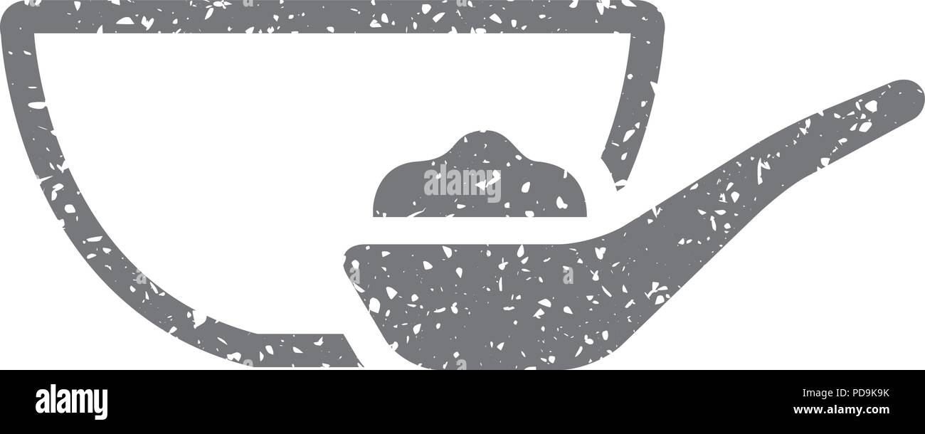 L'icône Grunge - bol de porridge Illustration de Vecteur