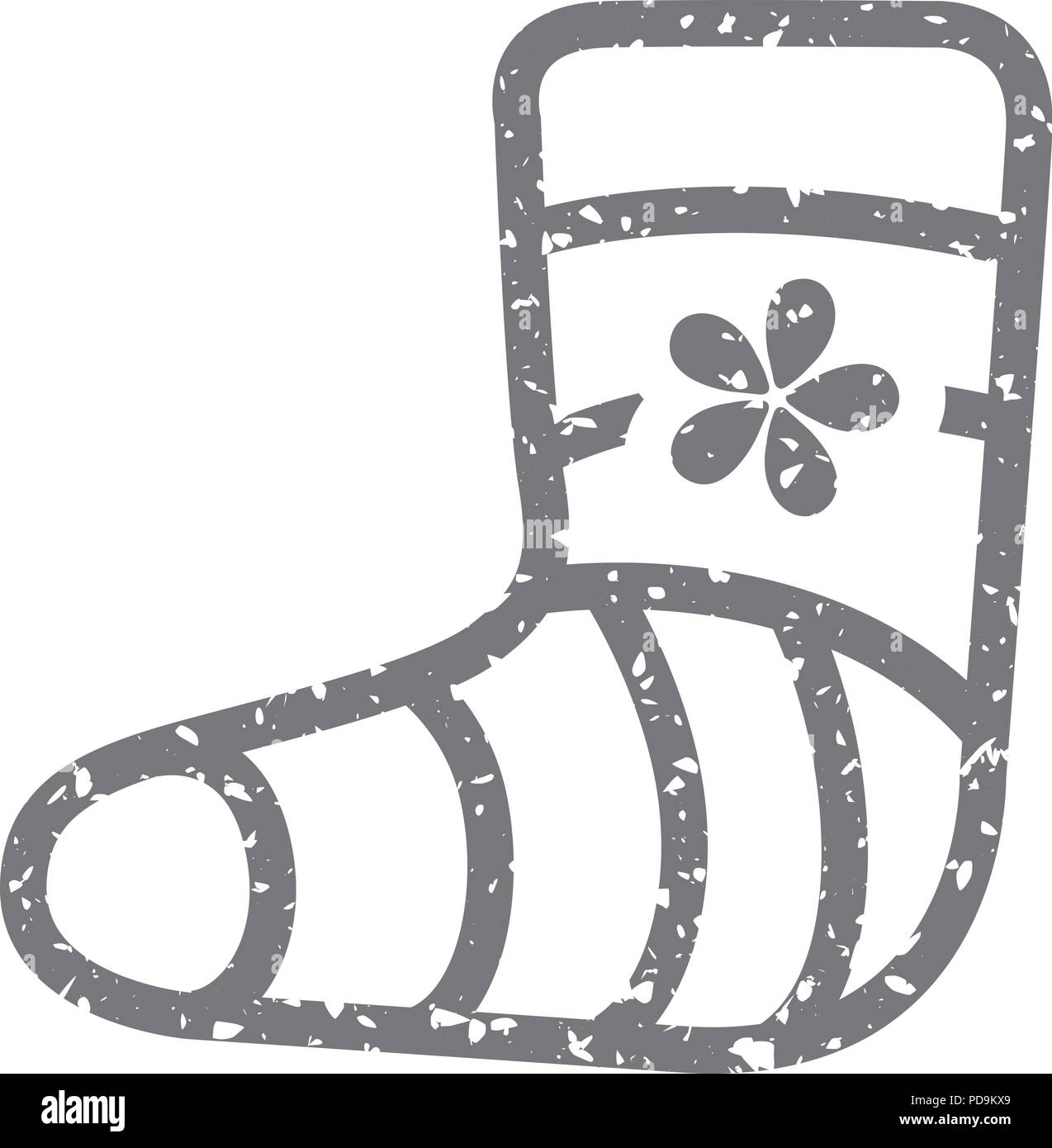 L'icône Grunge - pied blessé Illustration de Vecteur