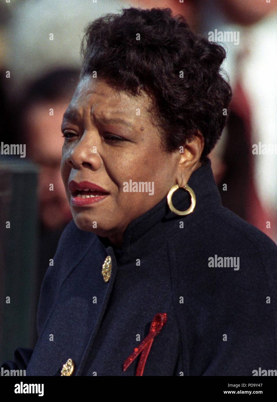 Angelou à Clinton inauguration (rognée) 2. Banque D'Images