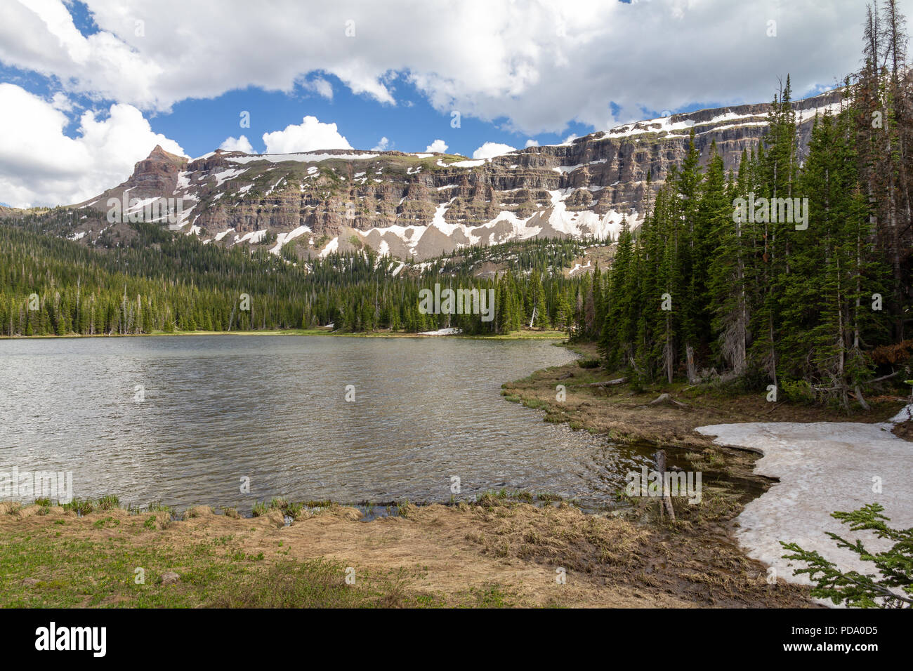 Lac de l'est perdu dans le Flat Tops Wilderness Area, Colorado, USA. Banque D'Images