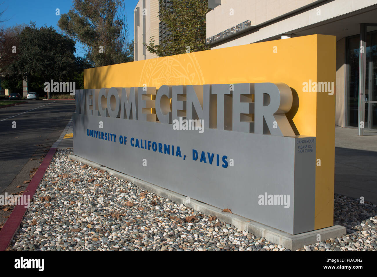 DAVIS EN CALIFORNIE, le 23 novembre 2016, l'Université de Californie, Davis Welcome Center. Banque D'Images