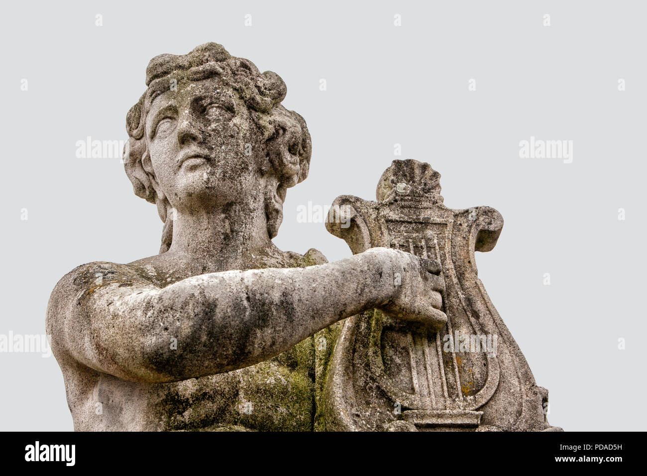 Un joueur de lyre baroque, sculpture à douves Nordkirchen Palace, Allemagne Banque D'Images